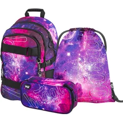BAAGL SET 3 Galaxy: batoh, penál, sáček