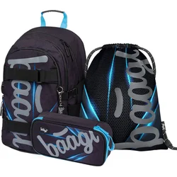 BAAGL SET 3 Skate Bluelight: batoh, peračník, taška