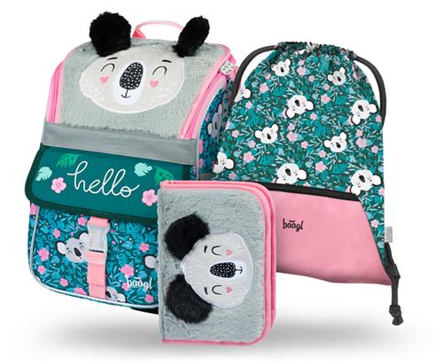 BAAGL SET 3 Zippy Baby Koala: aktovka, peračník, taška