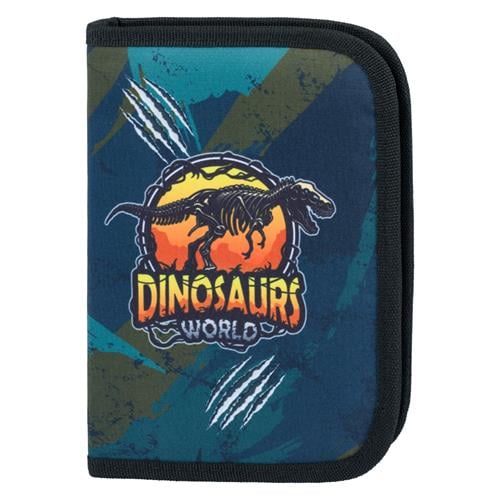 BAAGL Školský penál klasický s dvoma chlopňami Dinosaurs World