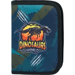 BAAGL Školský penál klasický s dvoma chlopňami Dinosaurs World