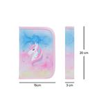 BAAGL Školský peračník klasický s dvoma chlopňami Rainbow Unicorn