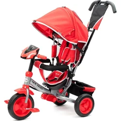 Baby Mix Detská trojkolka s LED svetlami Lux Trike červená