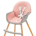 Baby Mix Jedálenská stolička Freja drevená prašná ružová