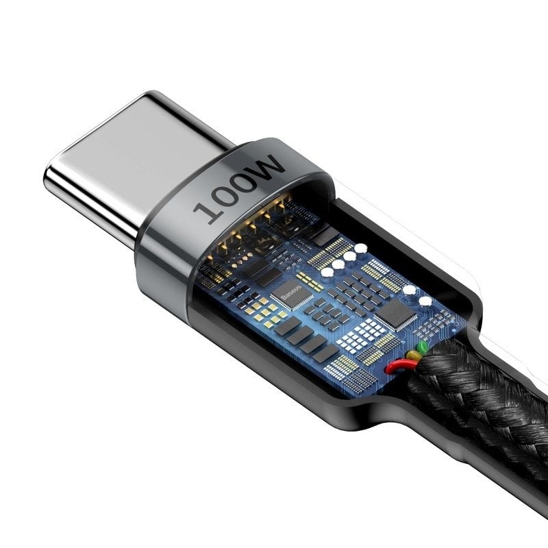 Baseus 100W rychl=nabíjení USB pro kabel typu C (20V 5A), 2m šedo-černý