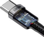 Baseus 100W USB rýchlonabíjací kábel pre typ C (20V 5A), 2 m sivo-čierny