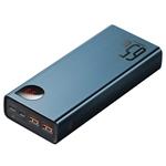 Baseus Adaman Kovová power banka s digitálnym displejom QC PD 20000mAh 65W, modrý kábel USB-A/USB-C 30cm, čierna