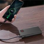 Baseus Adaman kovová powerbanka s digitálním displejem QC 20000mAh 22.5W, černá