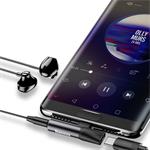 Baseus audio rozbočovač L41 s koncovkami USB-C samec / USB-C samice /3,5mm Jack samice, červená-černá