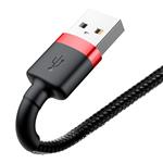 Baseus Cafule Nabíjací/dátový kábel USB na Lightning 2,4 A 1 m, červeno-čierny