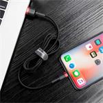 Baseus Cafule Nabíjací/dátový kábel USB na Lightning 2,4 A 1 m, červeno-čierny