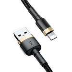 Baseus Cafule nabíjecí/datový kabel USB na Lightning 2,4A 1m, zlatá-černá