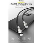 Baseus Cafule Series Nabíjací/dátový kábel USB-C na Lightning PD 20W 2m, biely