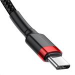 Baseus Cafule Series Nabíjací/dátový kábel USB-C na USB-C PD2.0 60W Flash 2 m, červeno-čierny
