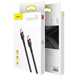 Baseus Cafule Series USB-C na USB-C PD2.0 60W Flash nabíjací/datový kábel 1m, červeno-čierny
