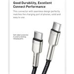 Baseus Cafule Series USB-C samec na USB-C samec nabíjací/dátový kábel s kovovými koncovkami 100W 2m, biely