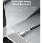 Baseus Cafule Series USB-C samec na USB-C samec Nabíjací/datový kábel s kovovými koncovkami 100W 2m, čierny