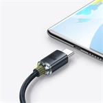 Baseus Crystal Shine Series USB-A/USB-C 100W 2m nabíjací/dátový kábel, čierny