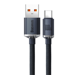 Baseus Crystal Shinenabíjecí/datový kabel USB-C / USB-C 100W 1,2m, modrá