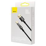 Baseus Explorer Series datový kabel USB-A/USB-C s inteligentním vypnutím 100 W 1m černá