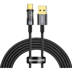 Baseus Explorer Series datový kabel USB-A/USB-C s inteligentním vypnutím 100 W 2m černá