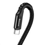 Baseus Fish Eye pružinový nabíjací/dátový kábel USB na USB-C 2A 1 m, čierny