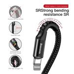 Baseus Fish Eye pružinový nabíjecí / datový kabel USB na USB-C 2A 1m, černá