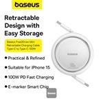 Baseus Free2Draw USB-C/USB-C 1m 100W biely