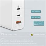 Baseus GaN Mini rýchlonabíjací adaptér USB 2x Type-C 120W EÚ kábel Xiaobai Type-C/Type-C 100W 1m biely