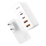 Baseus GaN2 Pro rýchlonabíjací adaptér 2x USB-C 2x USB-A 100W biely