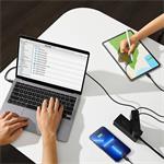 Baseus GaN5 Pro rýchlonabíjací adaptér 2x USB-C + USB-A 140W čierny