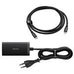 Baseus GaN5 Pro rýchlonabíjací stolný adaptér 2x USB-C + USB-A + HDMI 67W 1,5 m kábel čierny