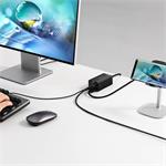 Baseus GaN5 Pro rýchlonabíjací stolný adaptér 2x USB-C + USB-A + HDMI 67W 1,5 m kábel čierny