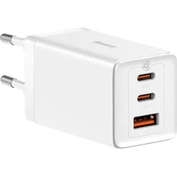 Baseus GaN5 Pro rychlonabíjecí adaptér 2x USB-C + USB-A 65W bílá