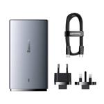 Baseus GaN5 Pro Ultra Slim USB-C/USB-A 65 W nabíjačka sivá