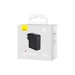 Baseus GaN5 Pro USB-C na USB-A 100W rýchlonabíjací adaptér čierny