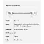 Baseus HDMI 2.1 kábel 8K M/M 2m čierny