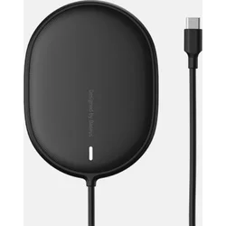 Baseus Light magnetická bezdrátová nabíječka + USB-C kabel 1.5m (kompatibilní s iPhone 12) černá
