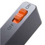 Baseus Magic multifunkčný 6-portový USB-C HUB 100W PD s výsuvným klipom sivý
