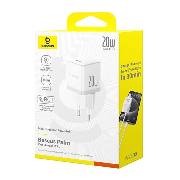 Baseus Palm 20W, 1xUSB-C nabíjačka biela