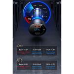 Baseus Particular Digital Display Duálny adaptér do auta USB-A QC + USB-C 65W, okrová