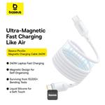 Baseus PicoGo magnetický kábel USB-C/USB-C 1m 240W biely