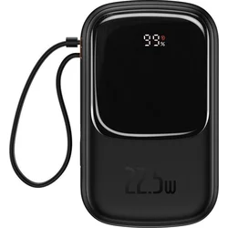 Baseus Qpow Pro Digital Display Fast Charge Power Bank 20000mAh 22.5W Type-C Black