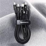Baseus Rapid Series nabíjecí/datový kabel 3v1 USB-C/ (microUSB + Lightning  PD 20W + USB-C) 1.5m černá