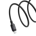 Baseus Silky USB-C/Lightning rýchlonabíjací kábel 1m 20W čierny