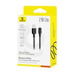 Baseus Silky USB/Lightning kábel 1m 2,4A čierny