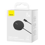 Baseus Simple Mini3 15W bezdrôtová nabíjačka USB-C čierna