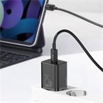 Baseus Super Si Quick Charger 1C 25W EU + USB-C/USB-C 3A 1m čierna