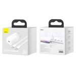 Baseus Super SI set adaptéru USB-C 20W a kabelu USB-C do Lightning 1m, bílá