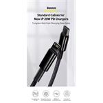 Baseus Tungsten Gold Rýchlonabíjací / dátový kábel USB-C na Lightning PD 20W 2m, čierny